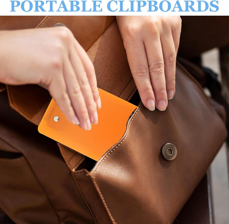 YONHTUTU 4x6in Mini Clipboards, 6 Pack Plastic Small Clipboards, Translucent A6 Size Mini Clipboard with Retaining Clips, Notepads Pocket Clipboard, Colorful Clip Boards for Classroom Restaurants Office Gifts - Image 4